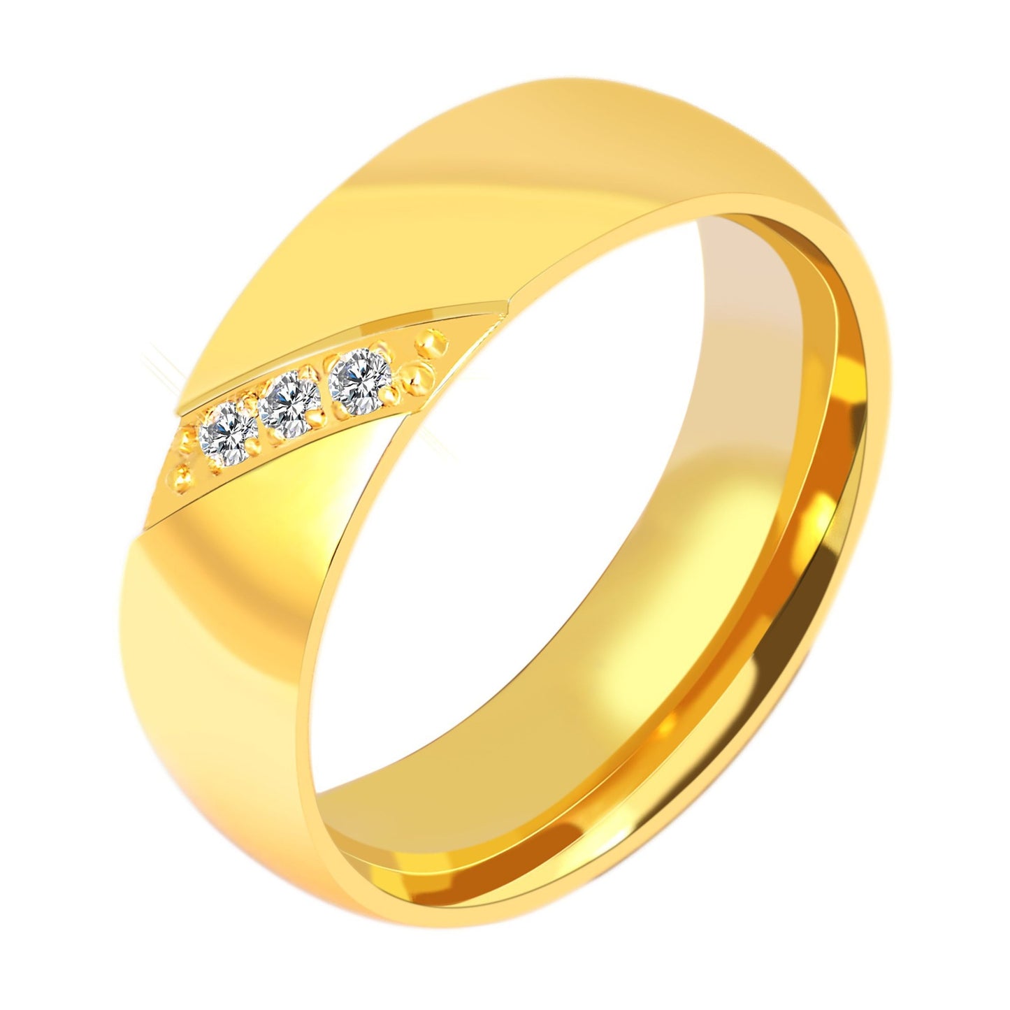Damen Ring aus Edelstahl mit Strass Steinchen