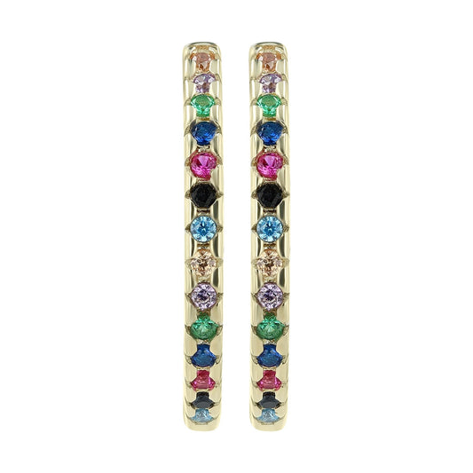 Damen Ohrringe – Creole aus 333 Gold mit Zirkonia