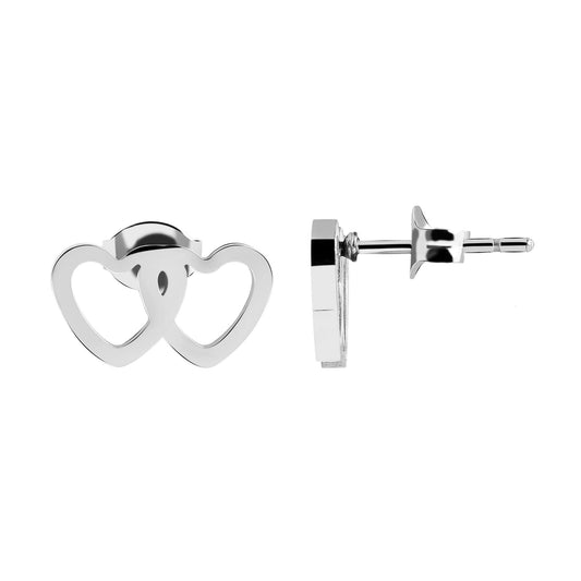 Damen Ohrringe – Ohrstecker Herz aus Edelstahl