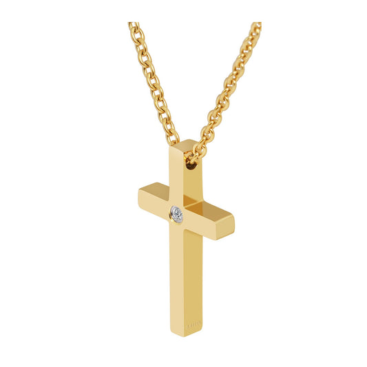 Damen Halskette mit Anhänger – Kreuz aus Edelstahl