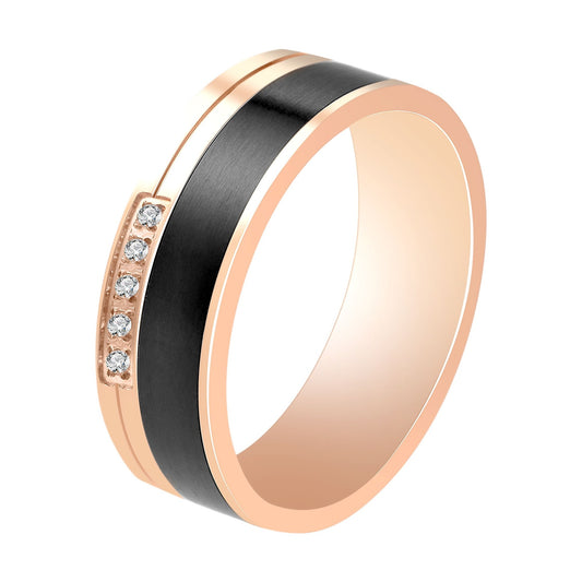 Damen Ring aus Edelstahl mit Strass Steinchen