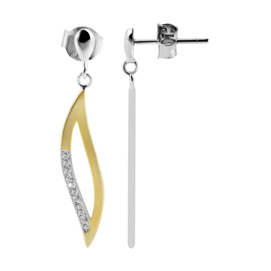 Damen Ohrringe – Ohrhänger aus 925 Silber mit Zirkonia