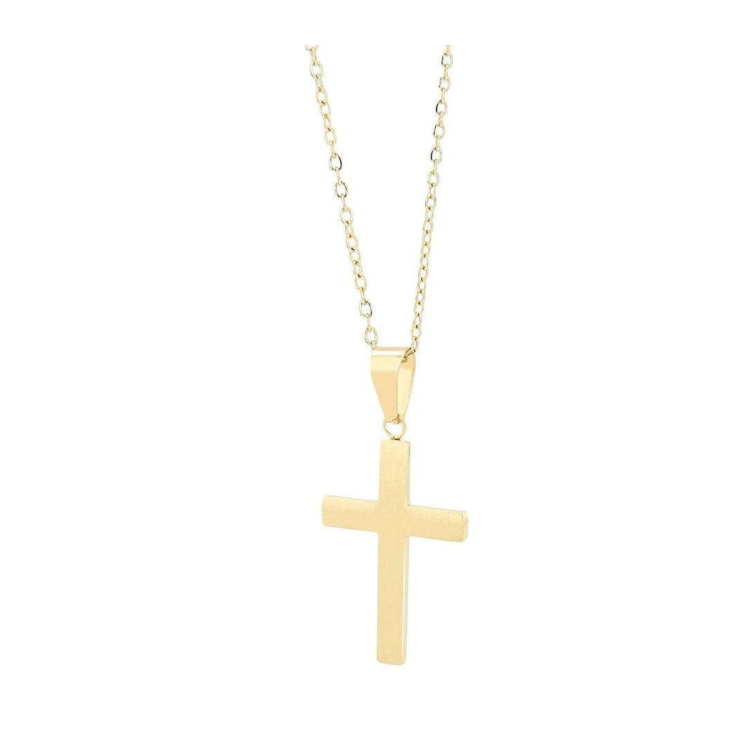 Unisex Halskette mit Anhänger – Kreuz aus Edelstahl
