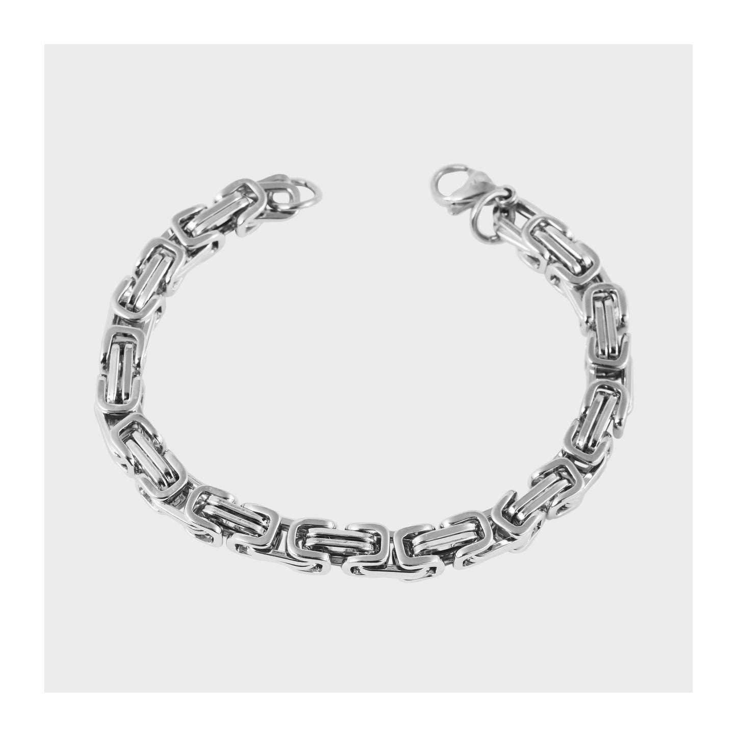 Unisex Armband – Gliederarmband aus Edelstahl 19 cm