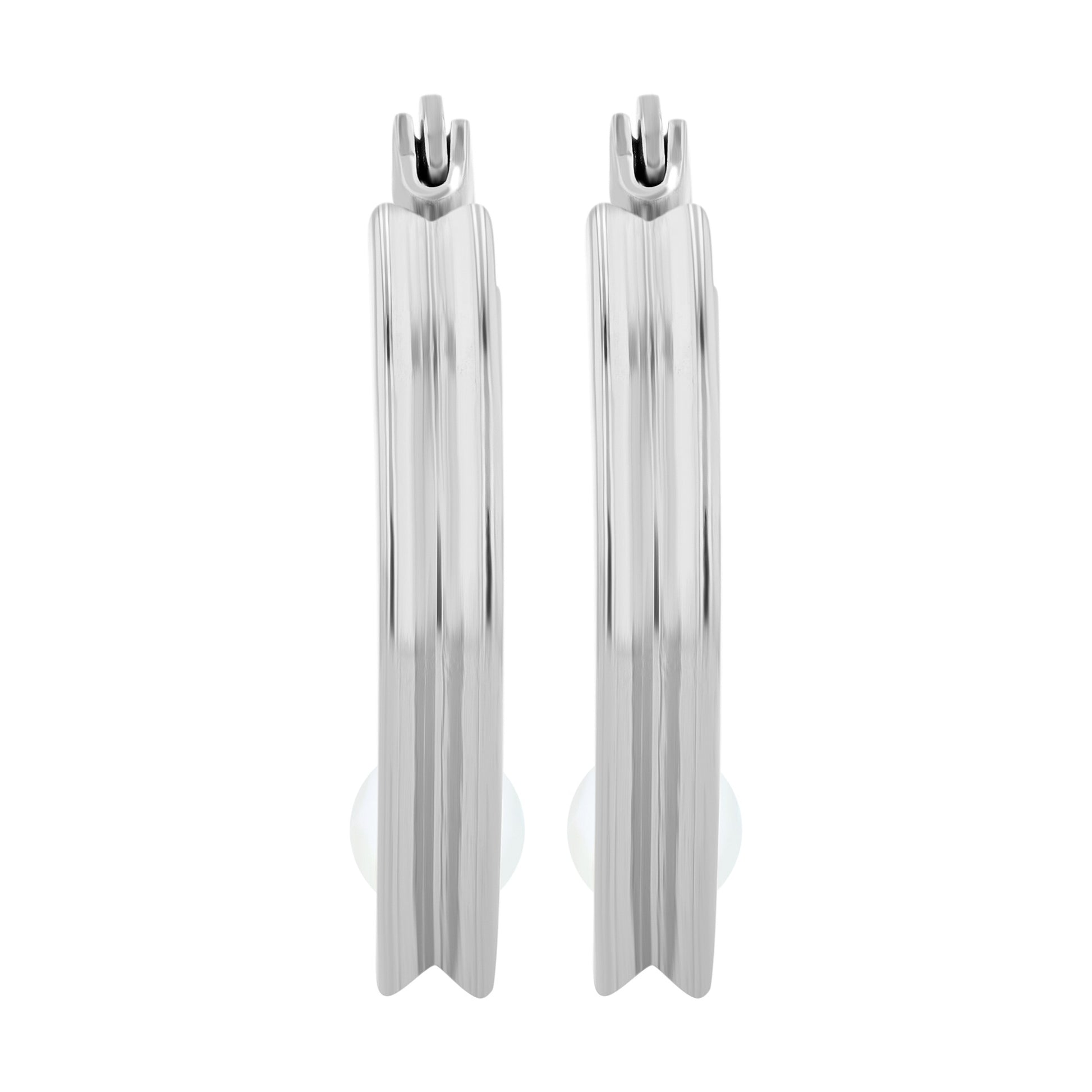 Damen Ohrringe aus Edelstahl mit Perle