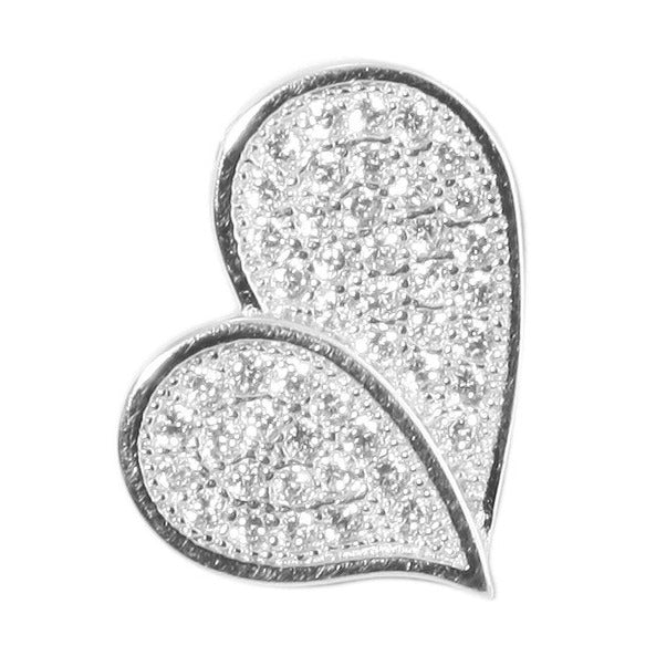 Damen Anhänger – Herz Herzanhänger aus 925 Silber mit Zirkonia