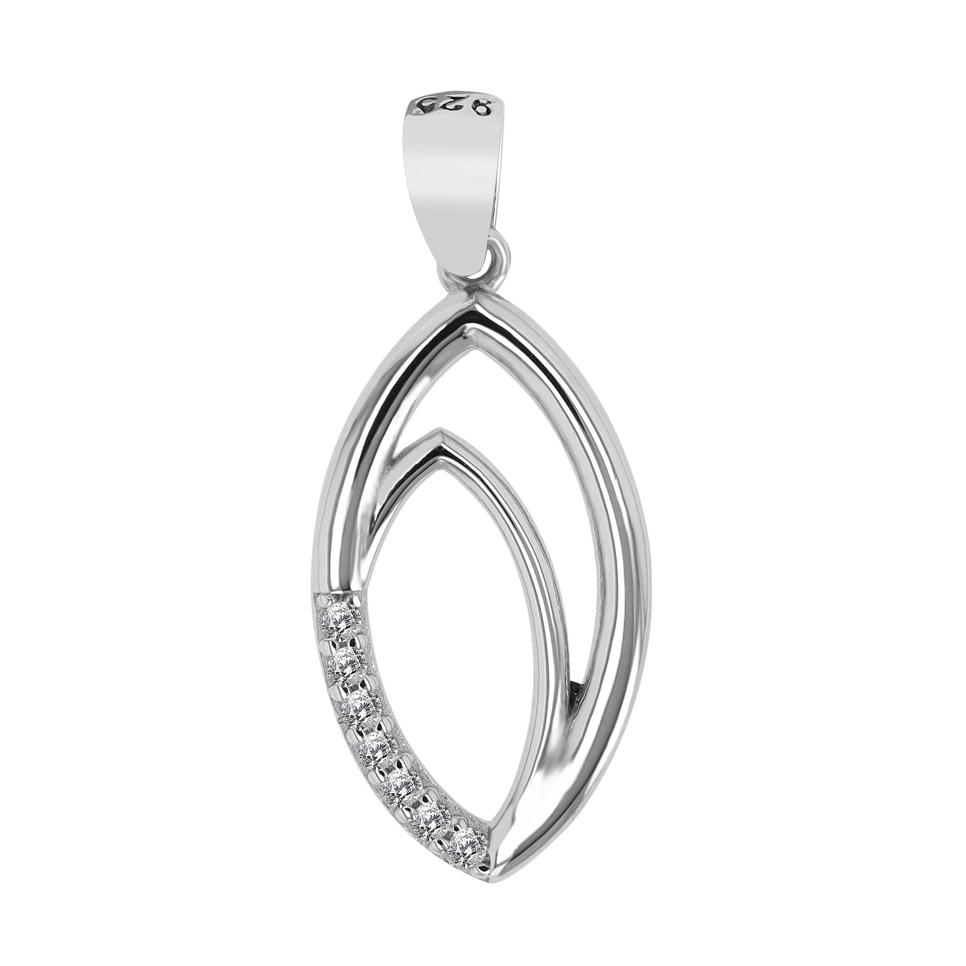 Damen Anhänger aus 925 Silber mit Zirkonia