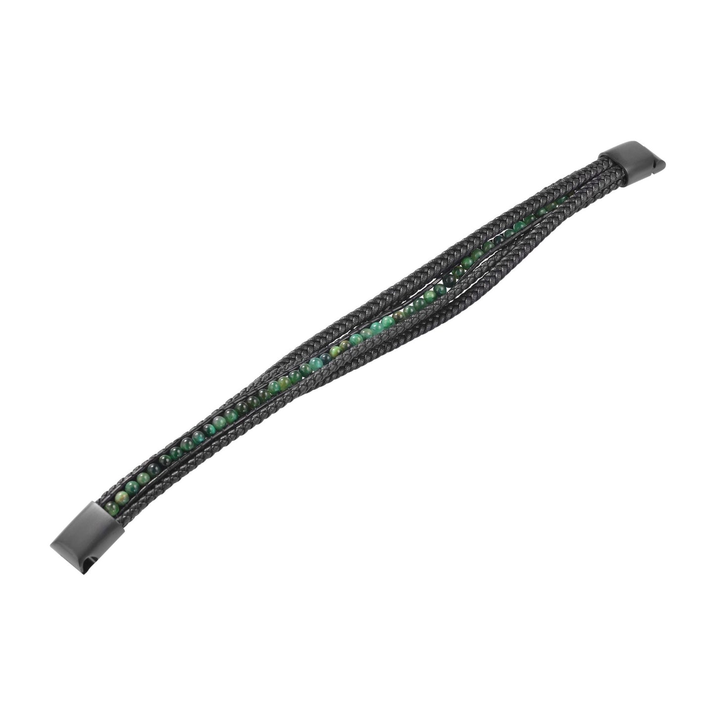 Unisex Armband – Lederarmband aus Leder mit Tigerauge 21 cm
