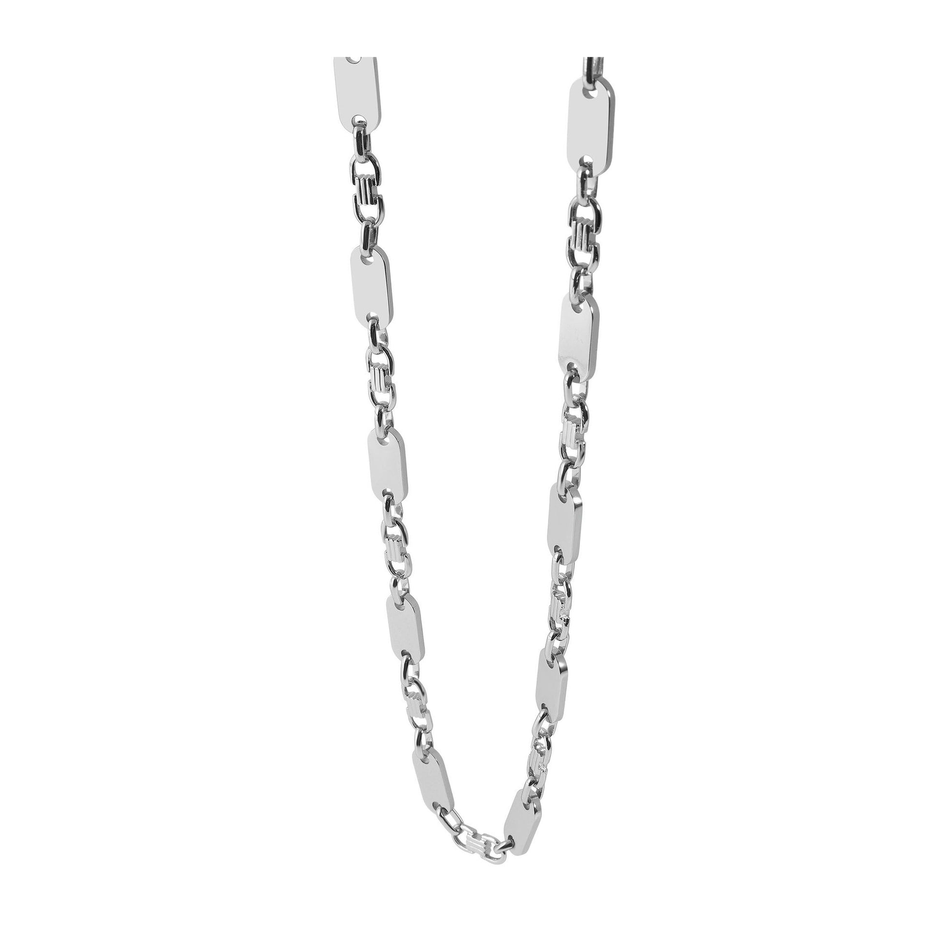 Unisex Halskette – Plattenkette aus Edelstahl 60 cm