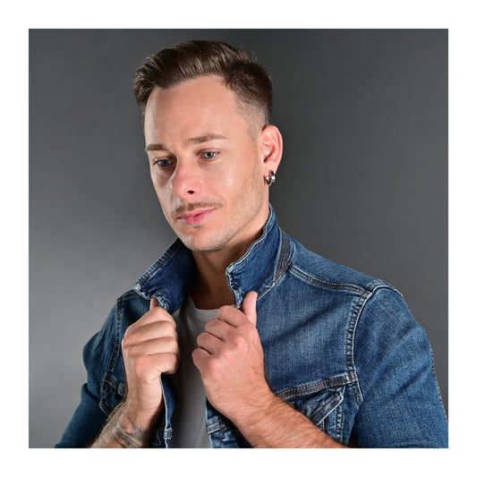 Damen Ohrringe – Klappcreole aus Edelstahl