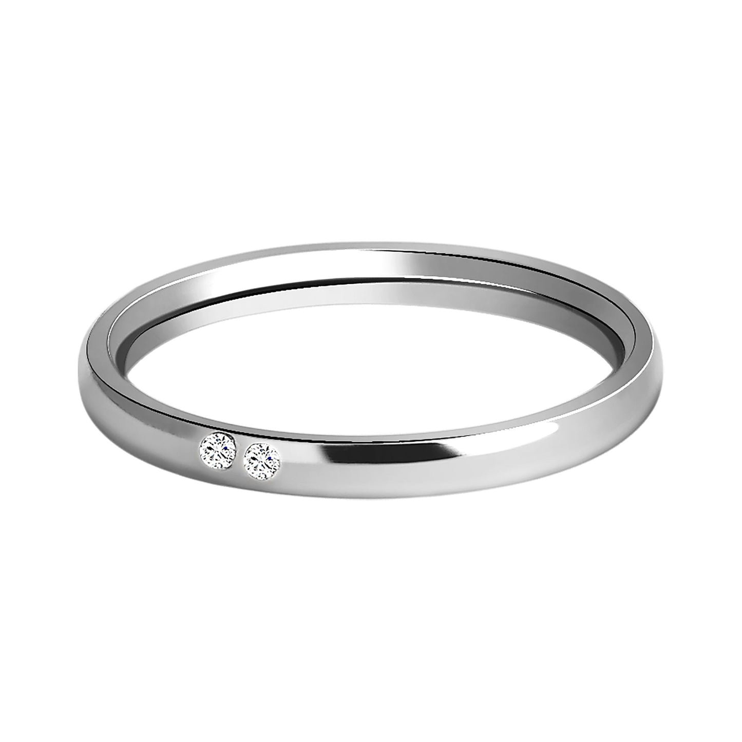Damen Ring aus Edelstahl mit Strass Steinchen