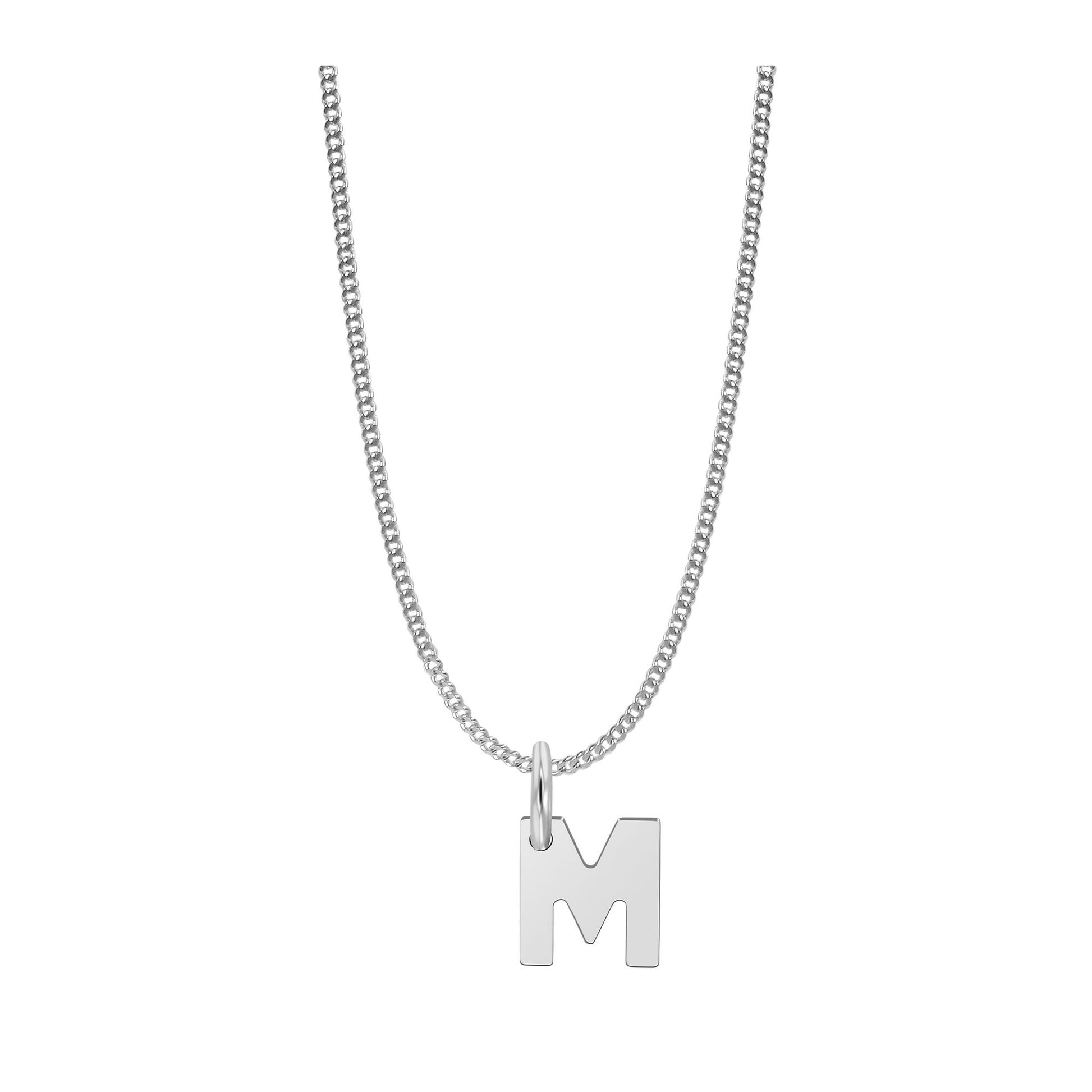 Unisex Anhänger – Buchstabe N Buchstabenanhänger aus 925 Silber