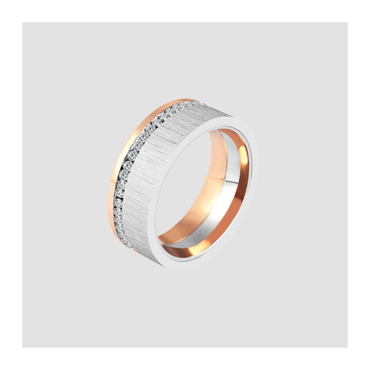 Damen Ring aus Edelstahl mit Strass Steinchen
