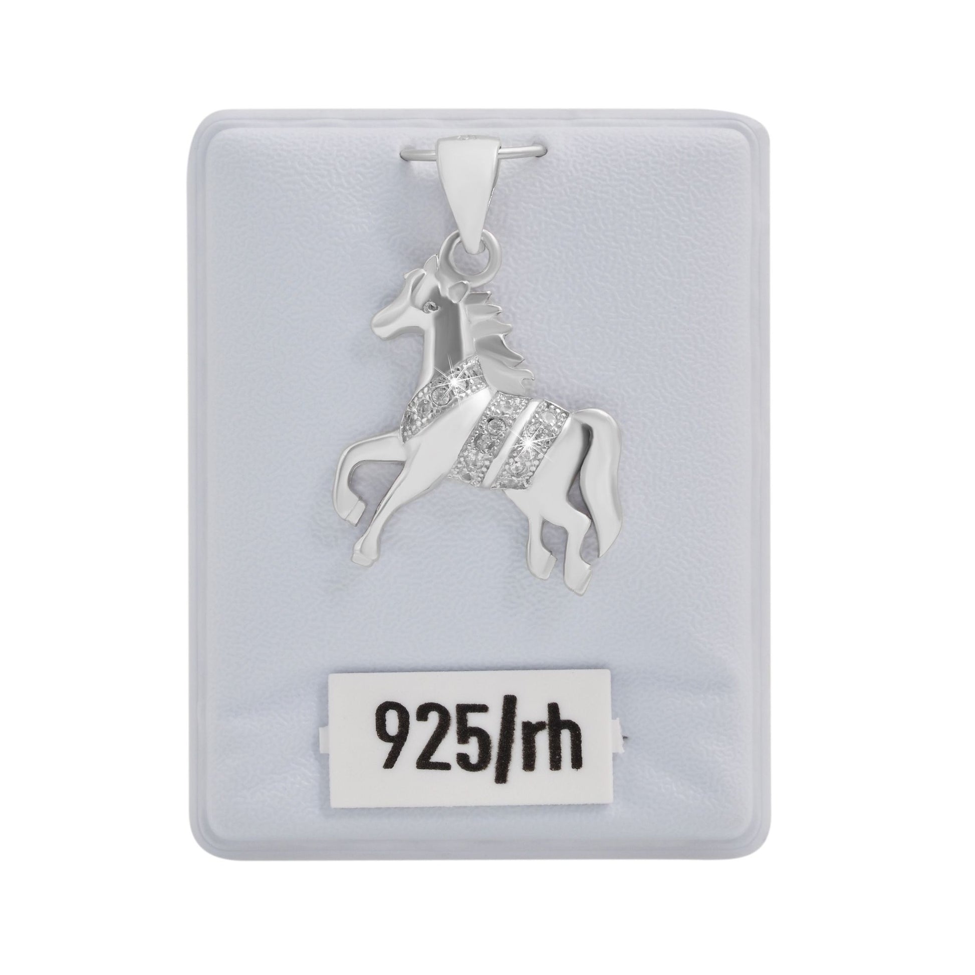 Damen Anhänger – Pferd Anhänger aus 925 Silber mit Zirkonia
