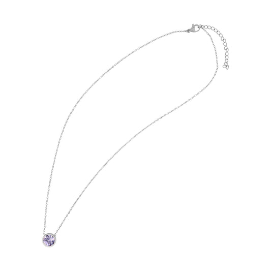 Damen Halskette – Ankerkette aus Edelstahl mit Kristall 43 cm