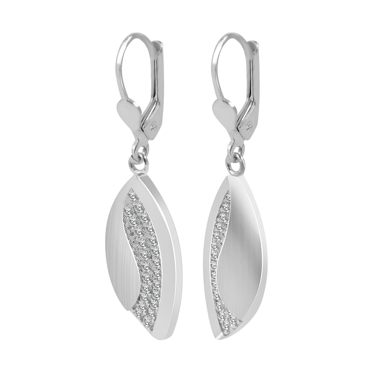 Damen Ohrringe – Ohrhänger aus 925 Silber mit Zirkonia