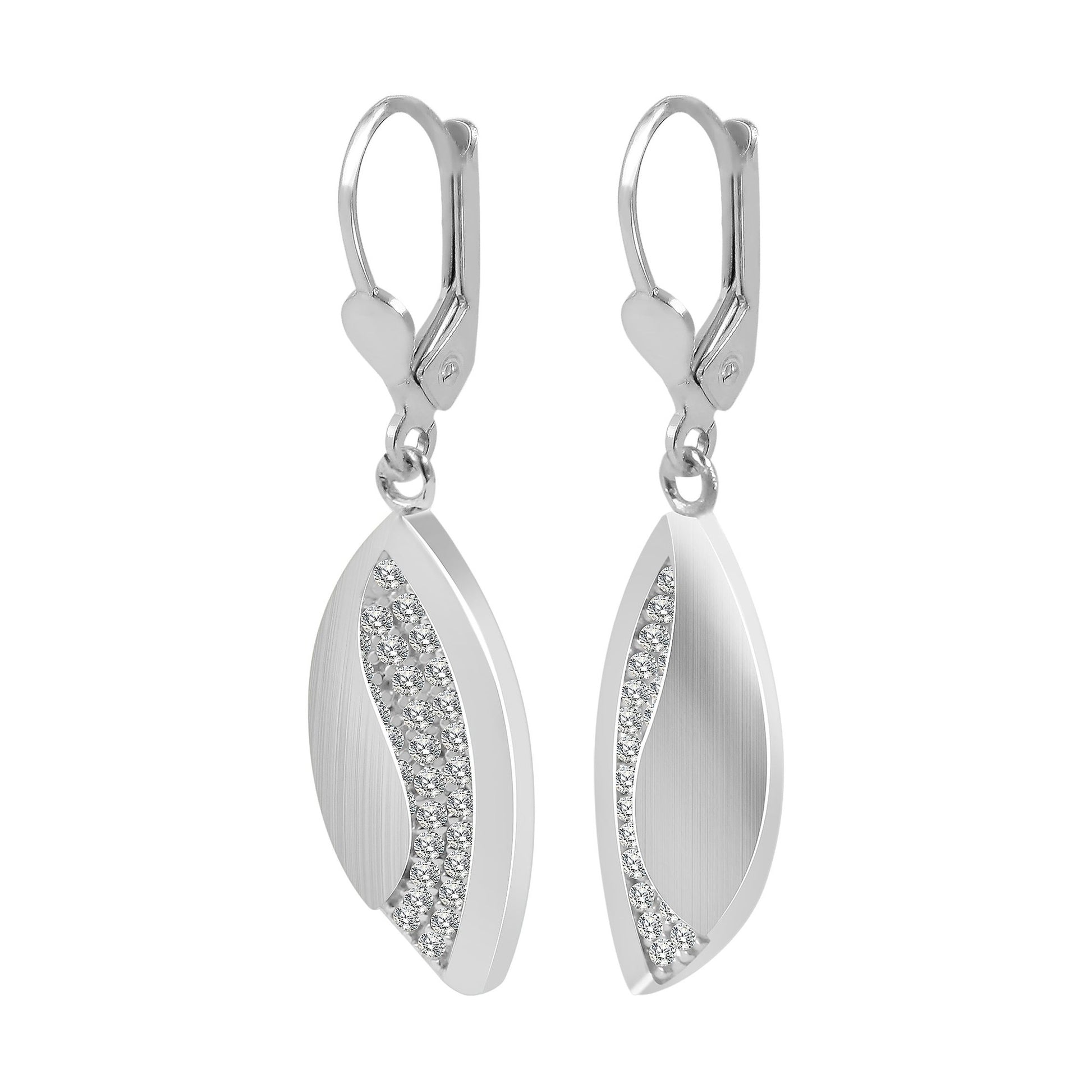 Damen Ohrringe – Ohrhänger aus 925 Silber mit Zirkonia