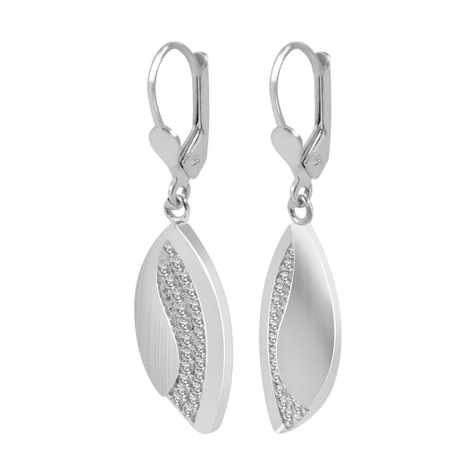 Damen Ohrringe – Ohrhänger aus 925 Silber mit Zirkonia