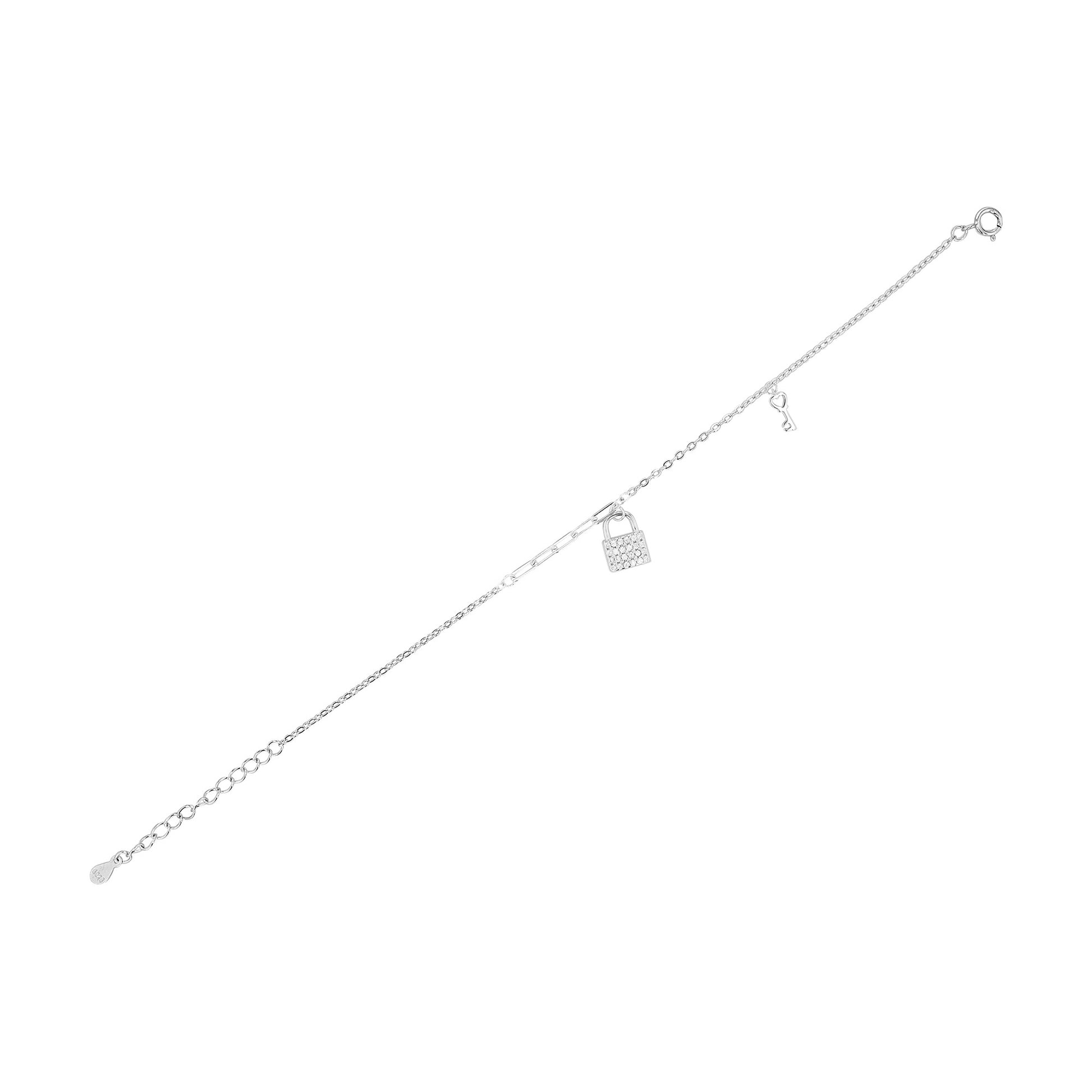 Damen Armband aus 925 Silber mit Zirkonia 17 cm