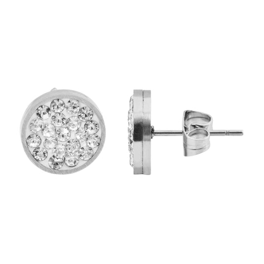 Damen Ohrringe – Ohrstecker aus Edelstahl mit Strass Steinchen