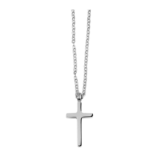 Damen Halskette – Ankerkette Kreuz aus Edelstahl 45+5
