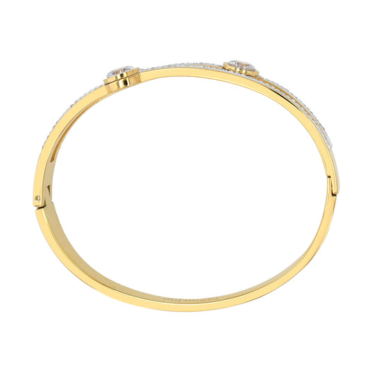 Damen Armband – Armreif aus Edelstahl mit Strass Steinchen Ø 6,0 cm cm