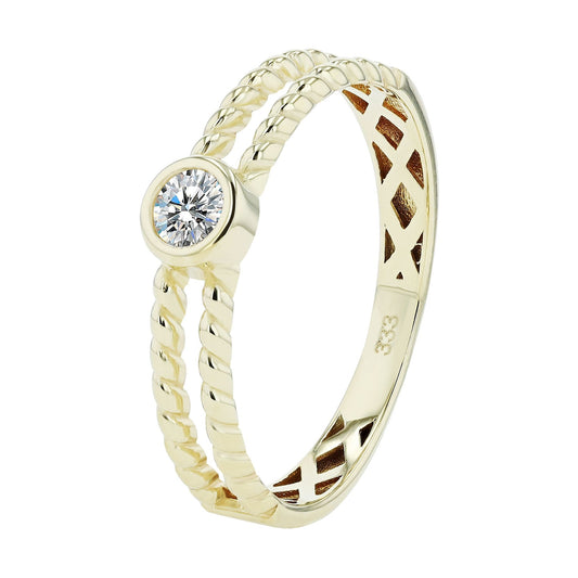 Damen Ring aus 333 Gold mit Zirkonia