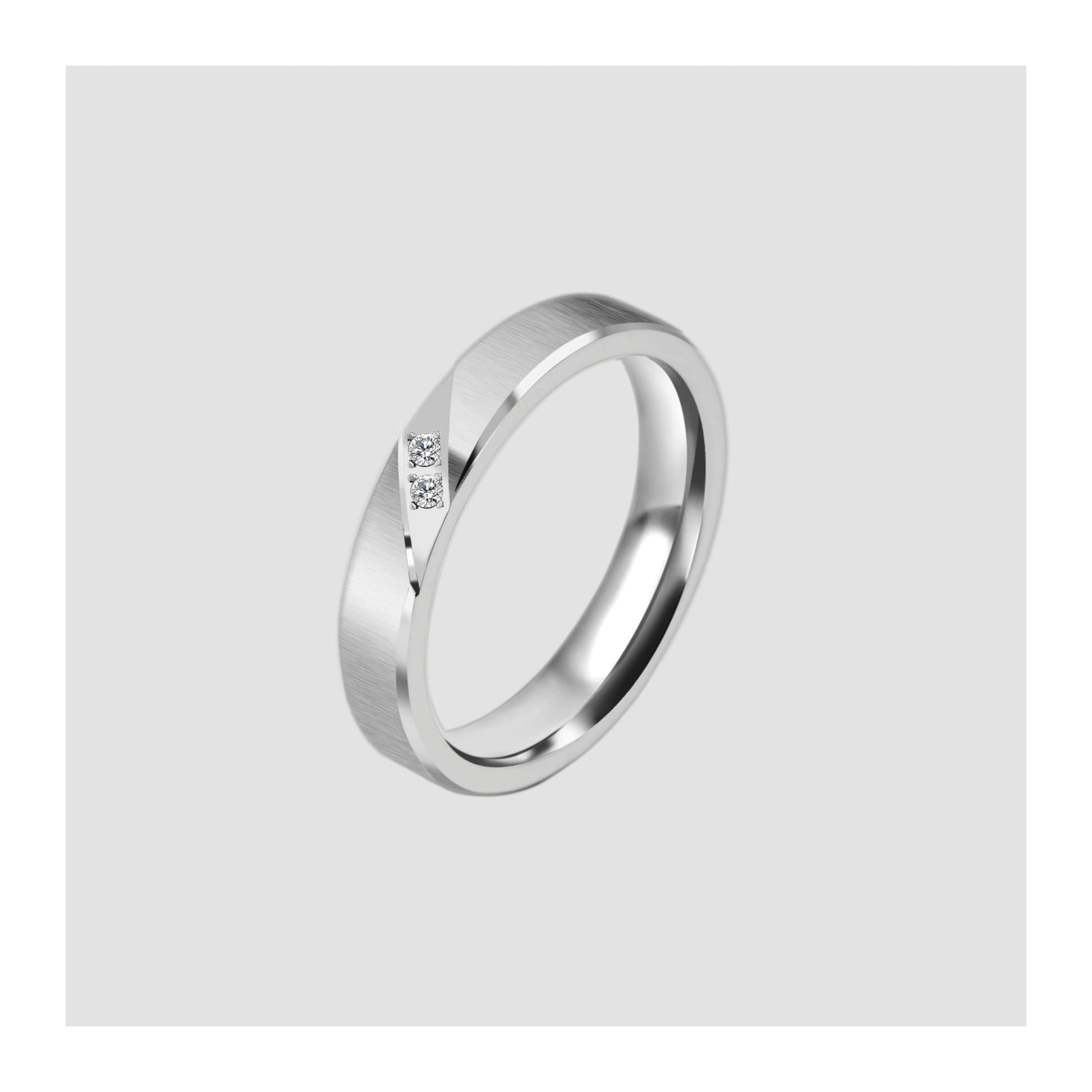 Damen Ring aus Edelstahl mit Strass Steinchen