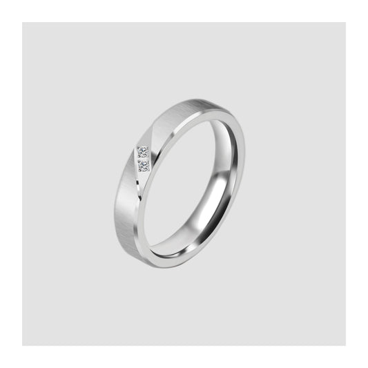 Damen Ring aus Edelstahl mit Strass Steinchen