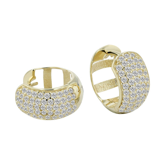 Damen Ohrringe – Creole aus 333 Gold mit Zirkonia