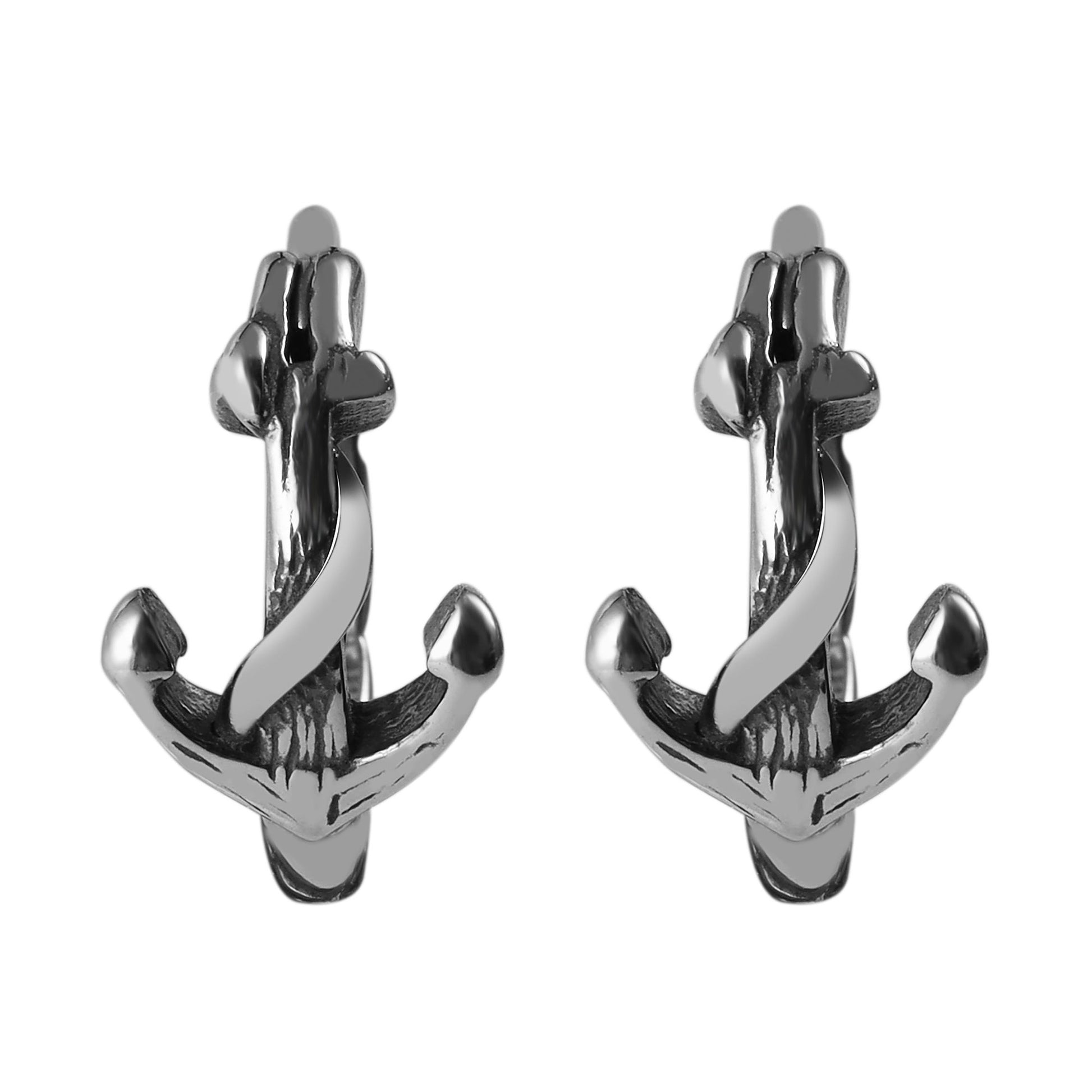 Unisex Ohrringe – Klappcreole aus Edelstahl