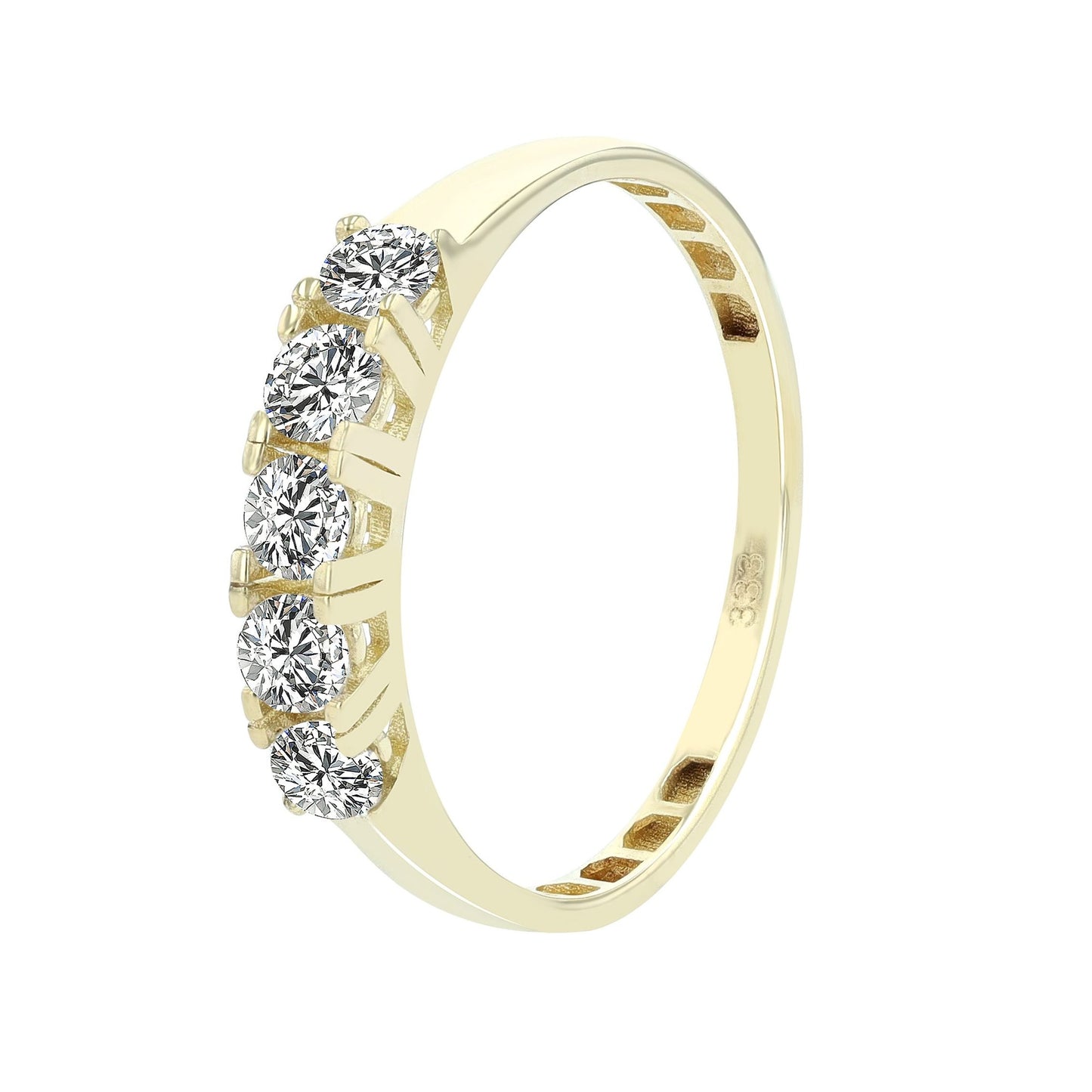 Damen Ring aus 333 Gold mit Zirkonia
