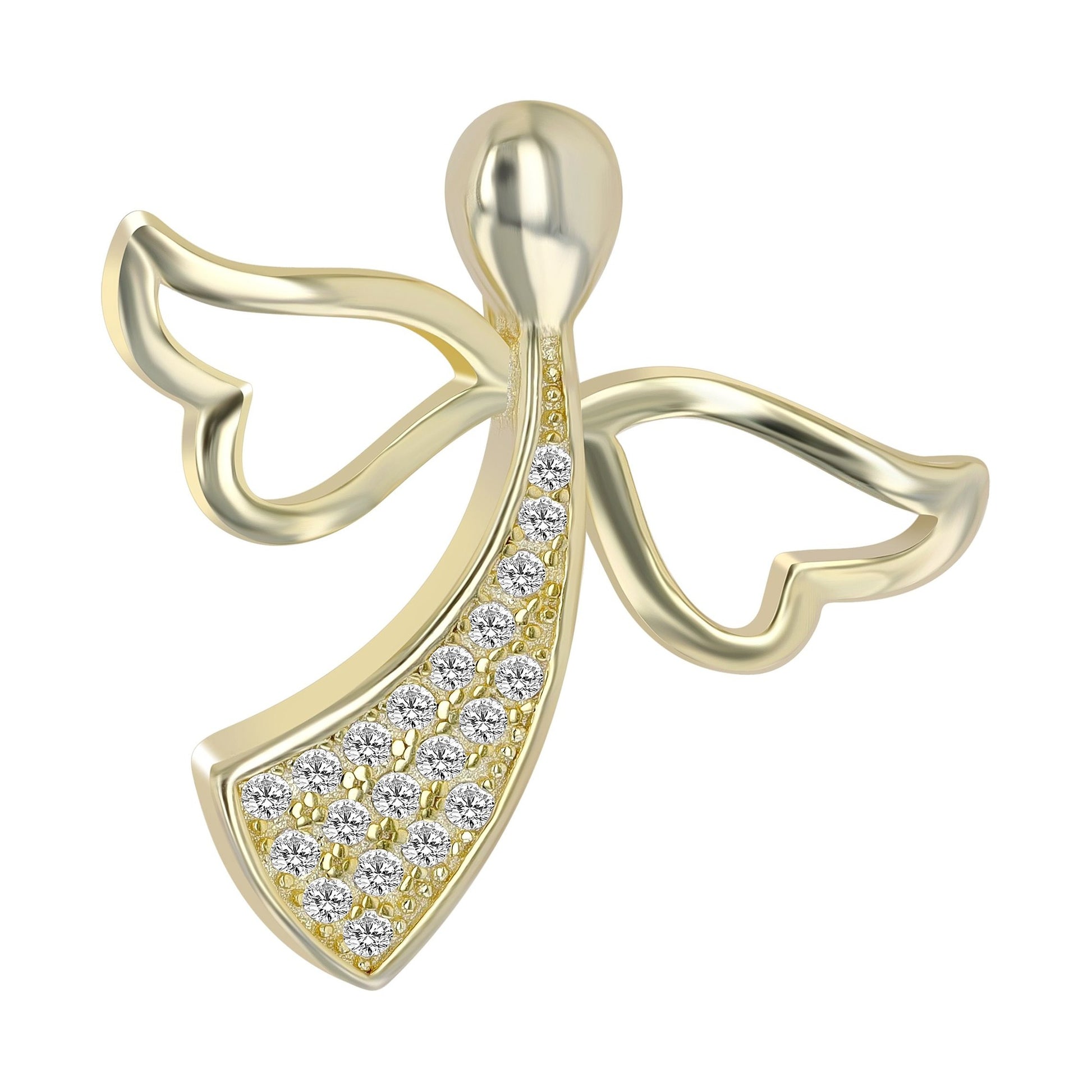 Damen Anhänger – Engelanhänger aus 925 Silber mit Zirkonia