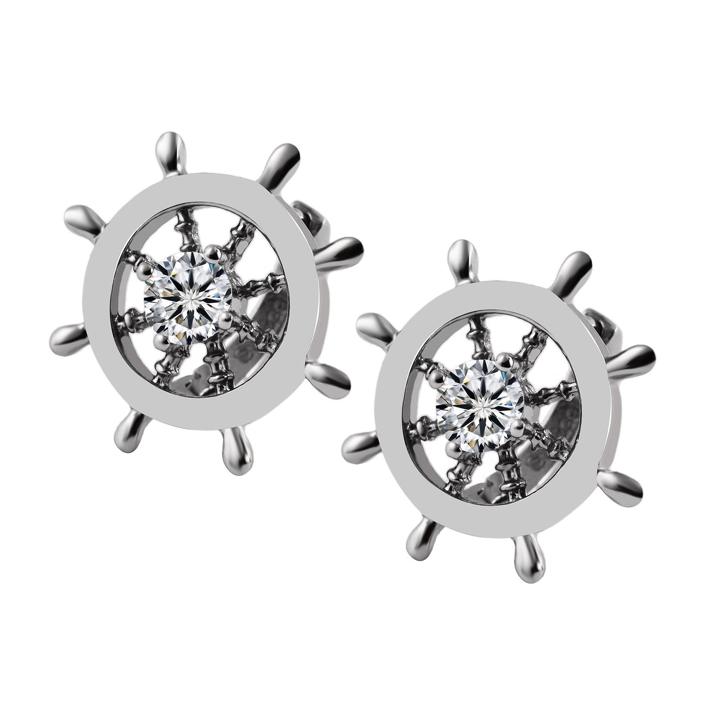 Damen Ohrringe aus Edelstahl mit Zirkonia