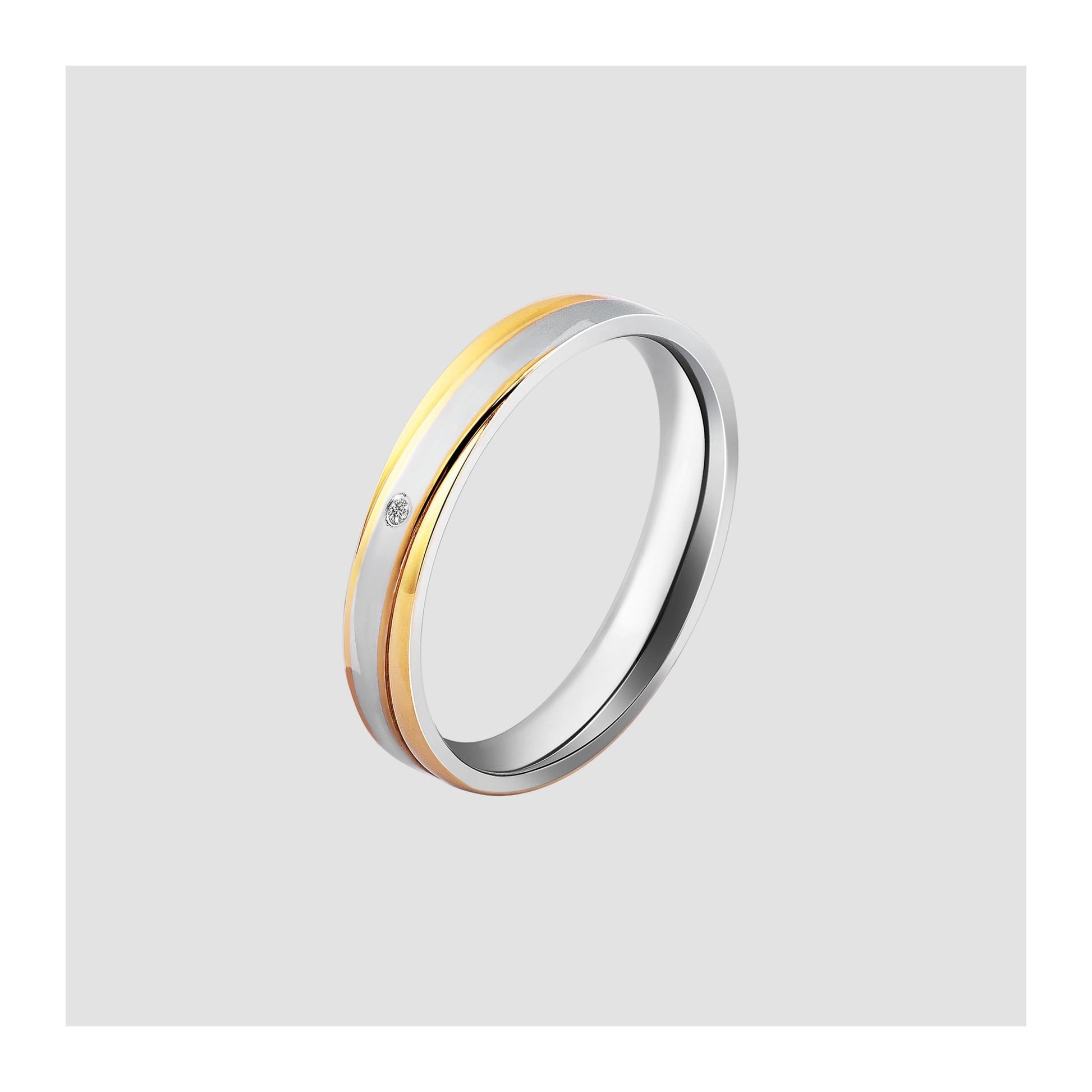 Damen Ring aus Edelstahl mit Strass Steinchen