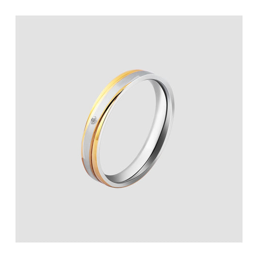 Damen Ring aus Edelstahl mit Strass Steinchen