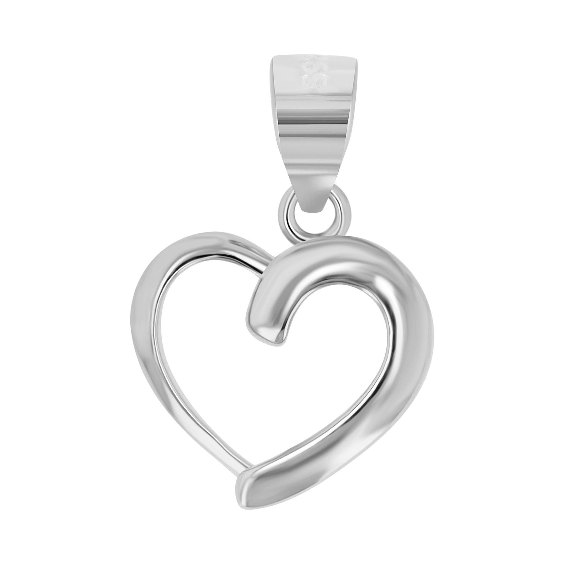 Damen Anhänger – Herz Herzanhänger aus 925 Silber