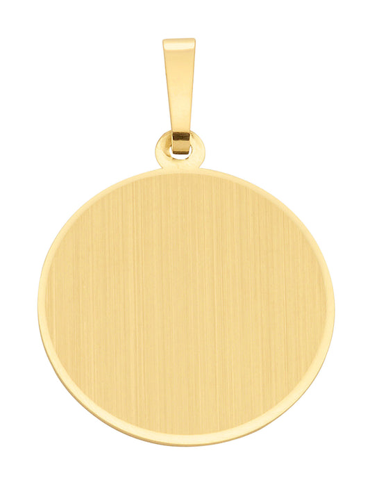 Adelia´s 585 Gold Gravurplatte Anhänger Ø 19,1 mm