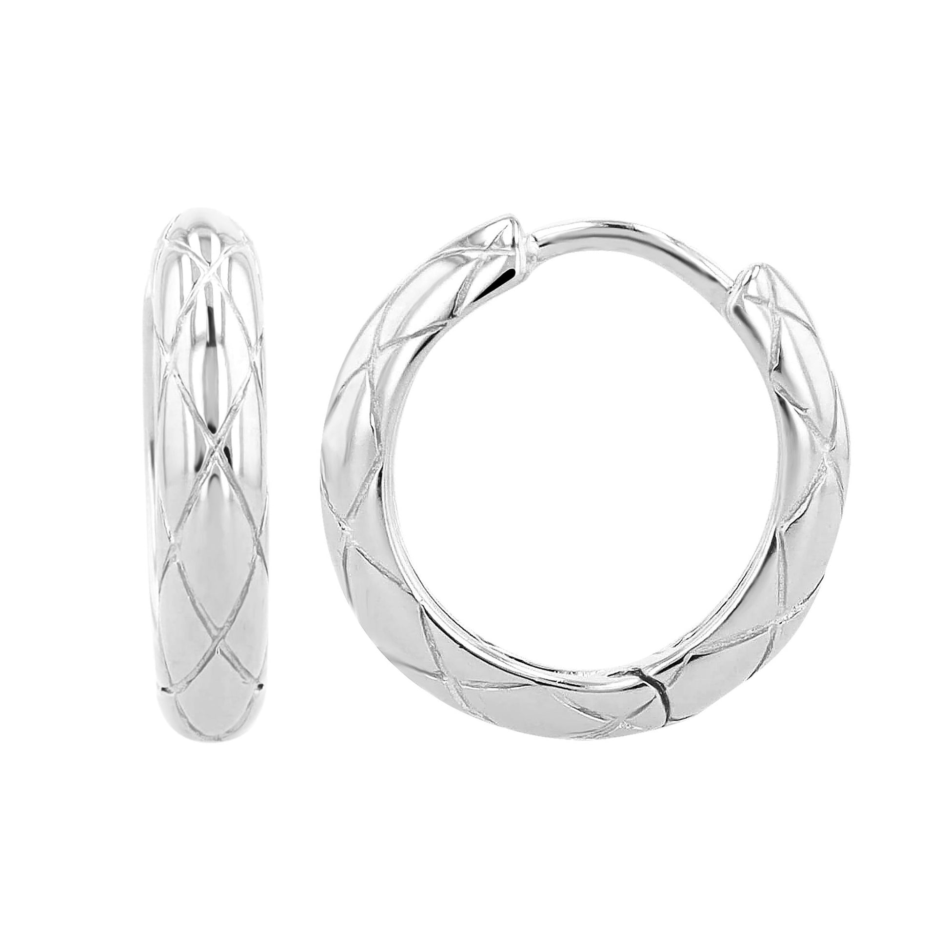 Damen Ohrringe – Klappcreole aus 925 Silber