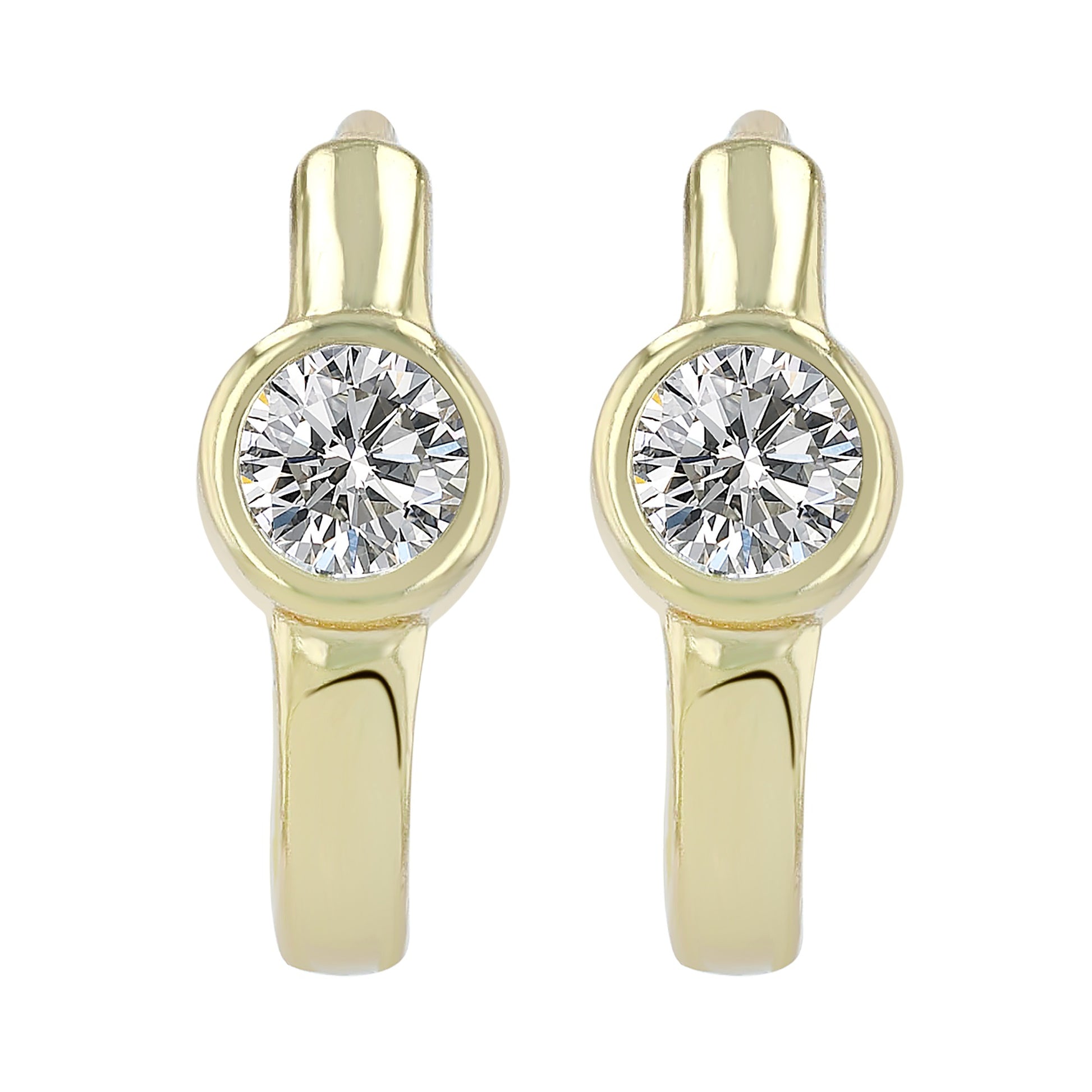 Damen Ohrringe – Klappcreole aus 925 Silber mit Zirkonia