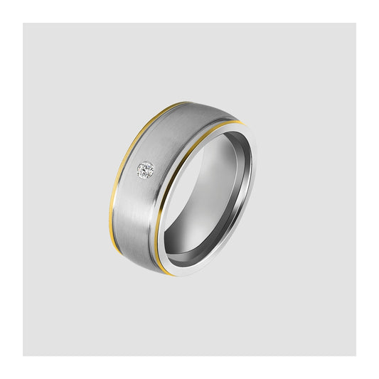 Damen Ring aus Edelstahl mit Strass Steinchen