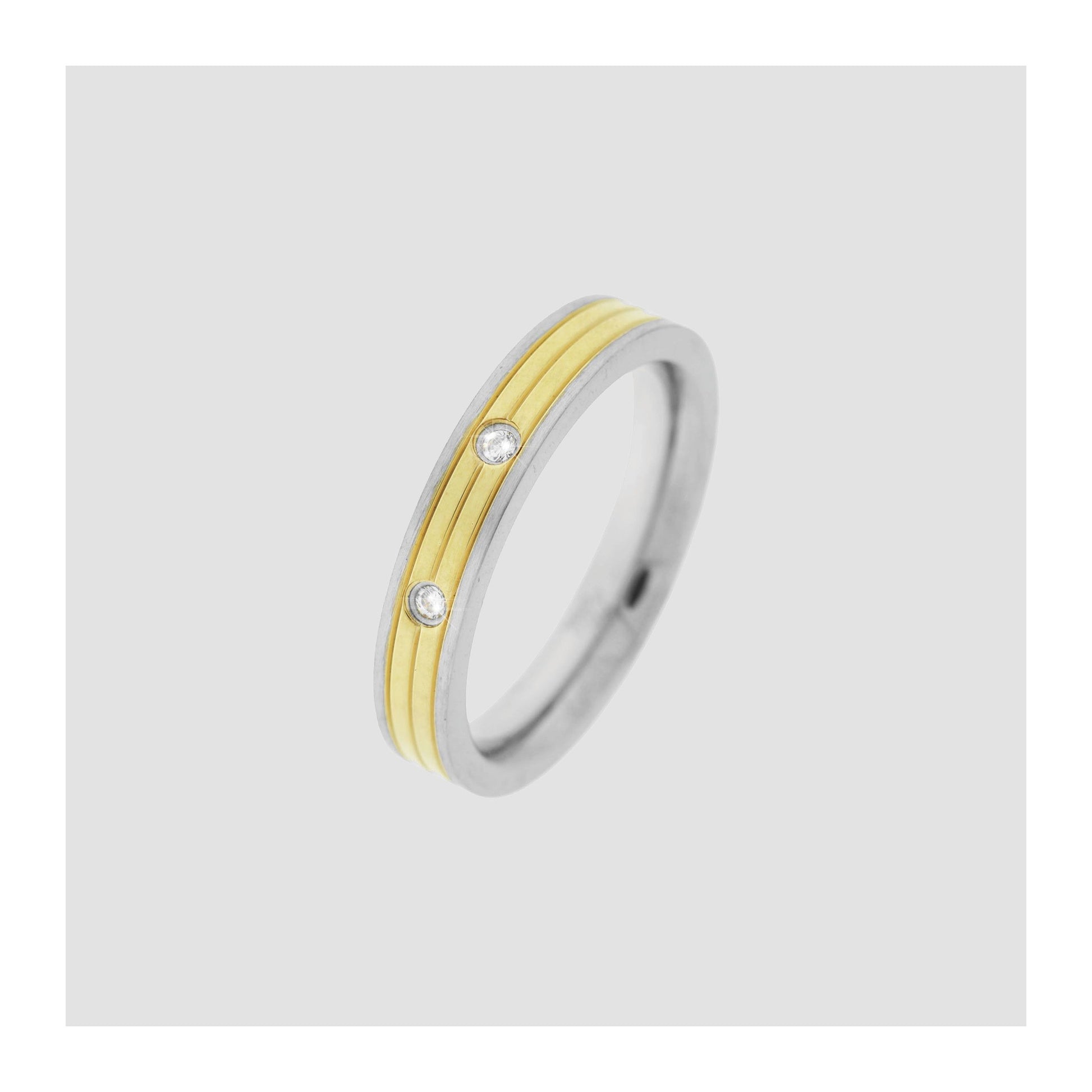 Damen Ring aus Edelstahl mit Zirkonia