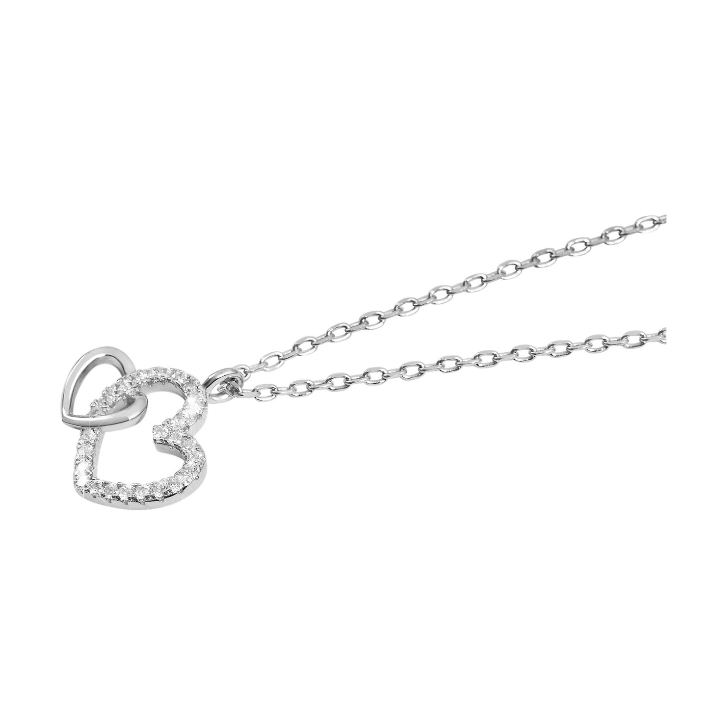 Damen Halskette mit Anhänger – Herz aus 925 Silber