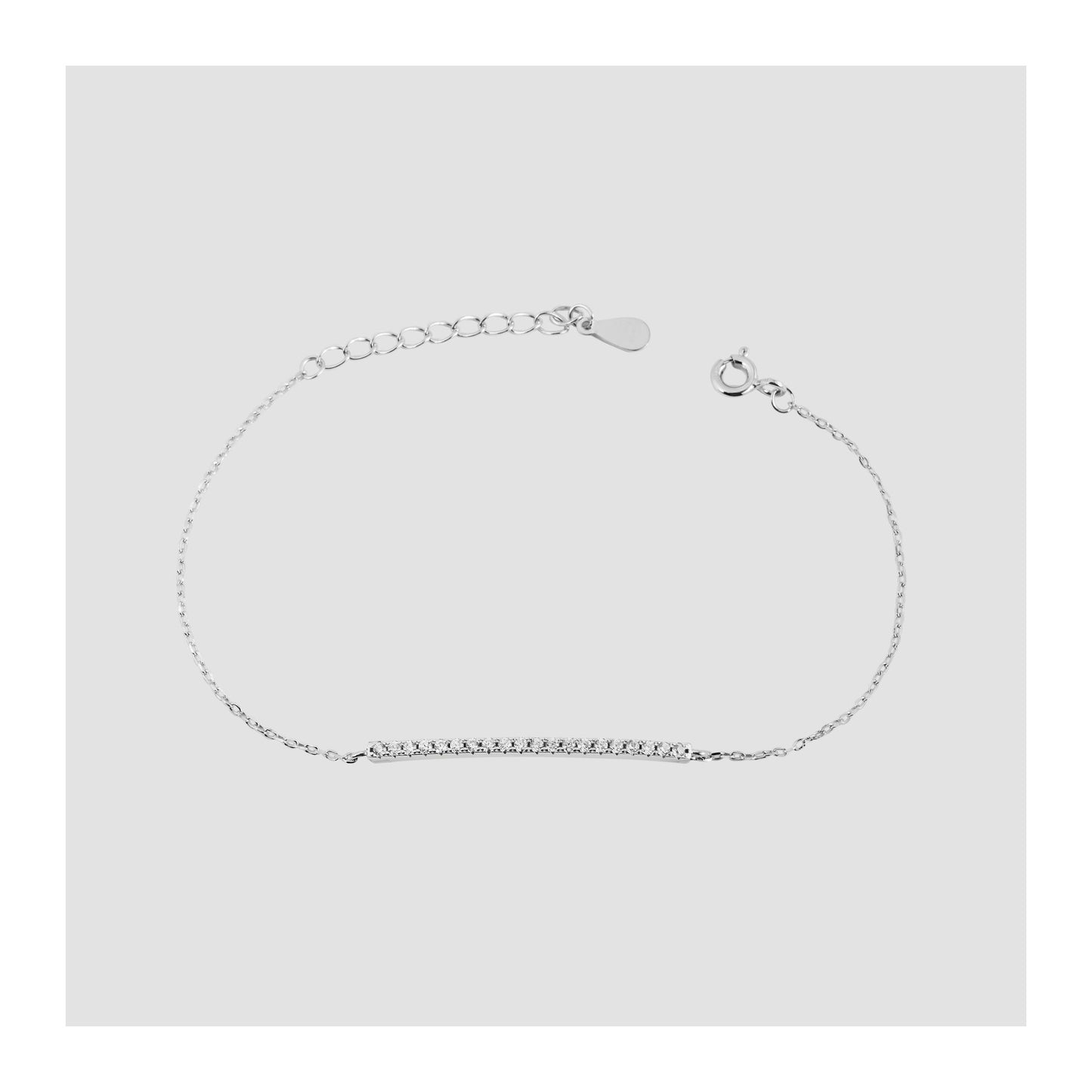 Damen Armband aus 925 Silber mit Zirkonia 16+3 cm