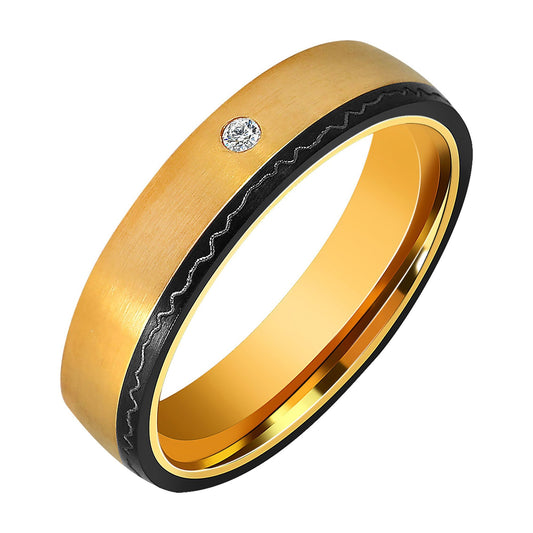 Damen Ring aus Edelstahl mit Strass Steinchen