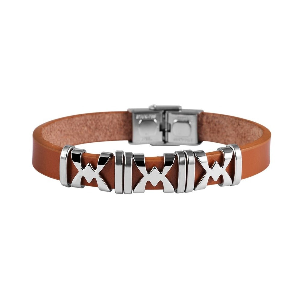 Herren Armband aus Leder 22 cm
