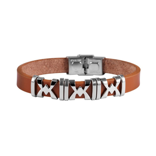 Herren Armband aus Leder 22 cm