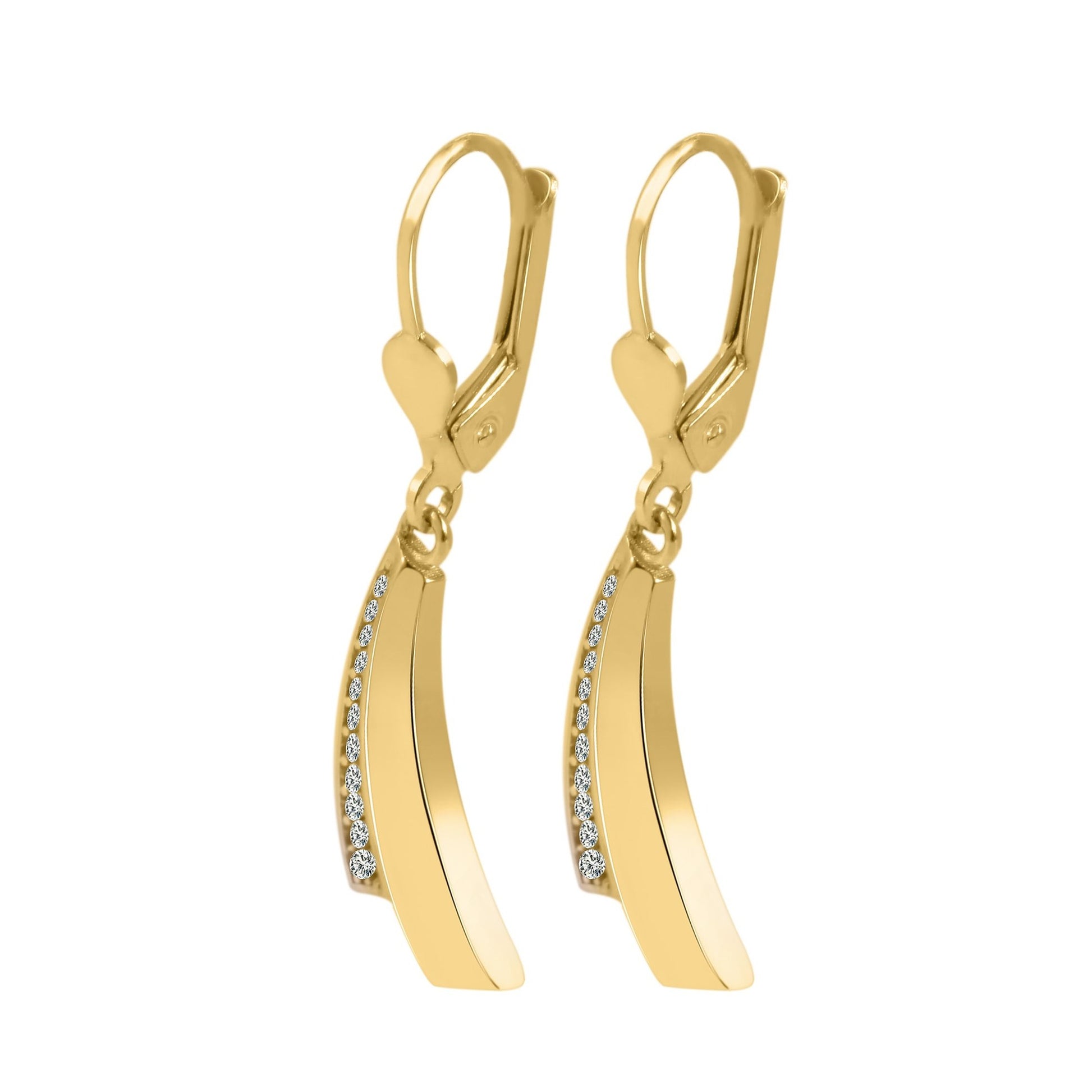 Damen Ohrringe – Ohrhänger aus 375 Gold mit Zirkonia