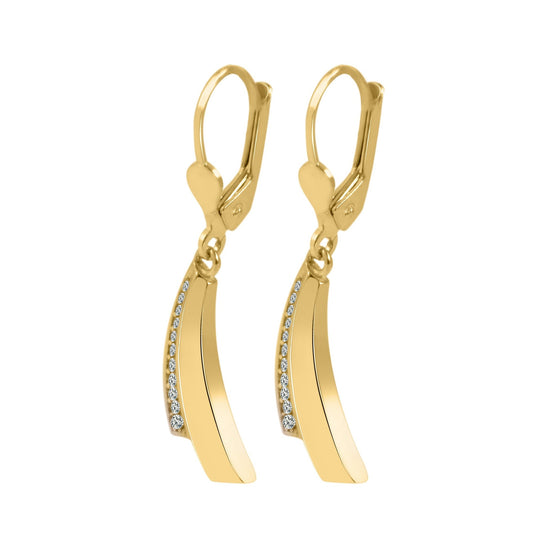Damen Ohrringe – Ohrhänger aus 375 Gold mit Zirkonia
