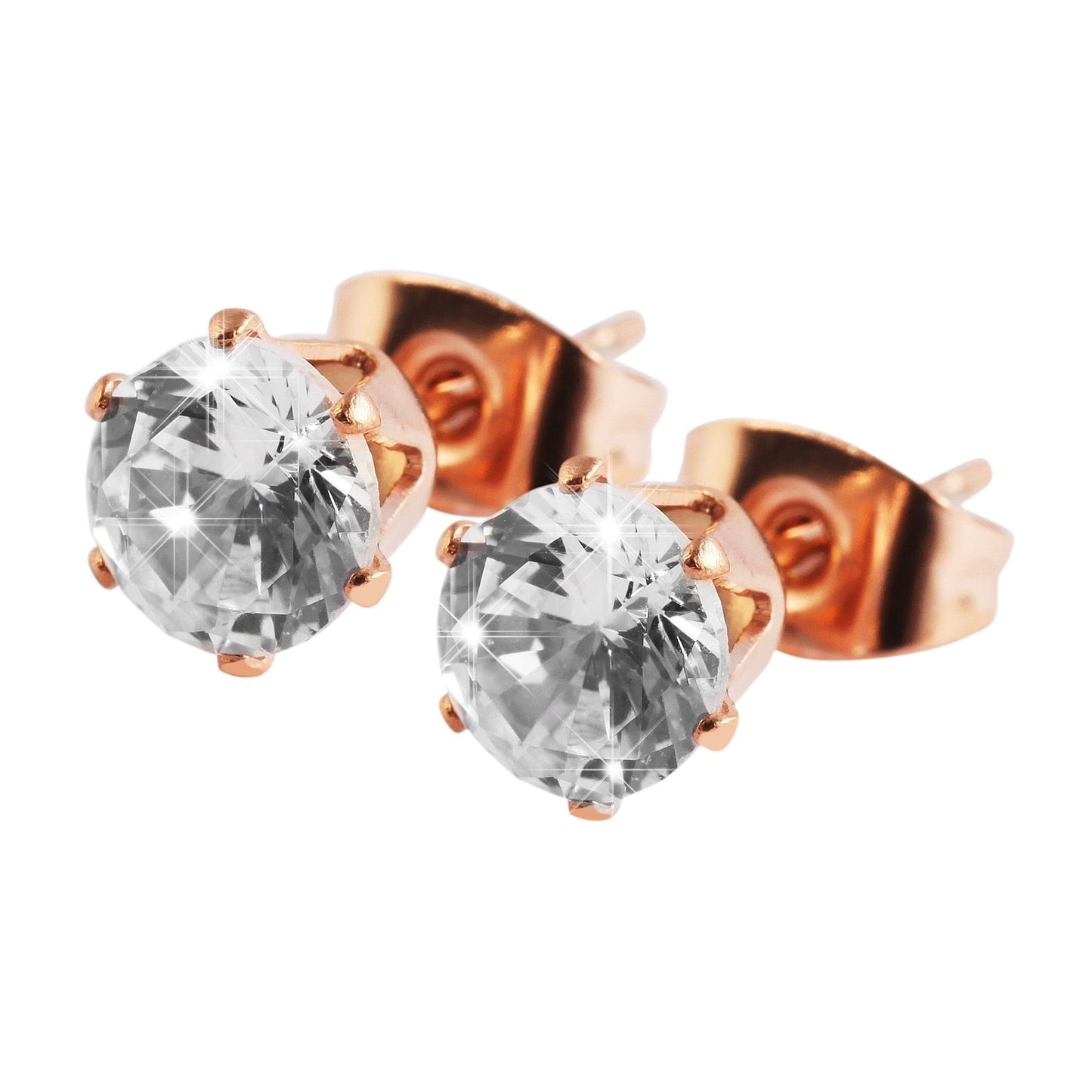 Damen Ohrringe – Ohrstecker aus Edelstahl mit Strass Steinchen